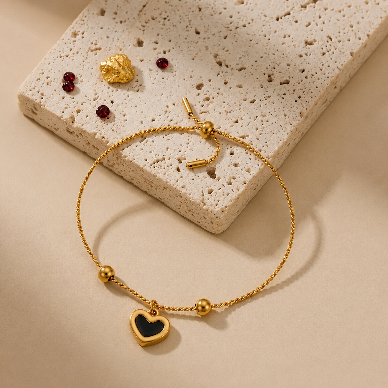 Elegant Heart Charm Bracelet