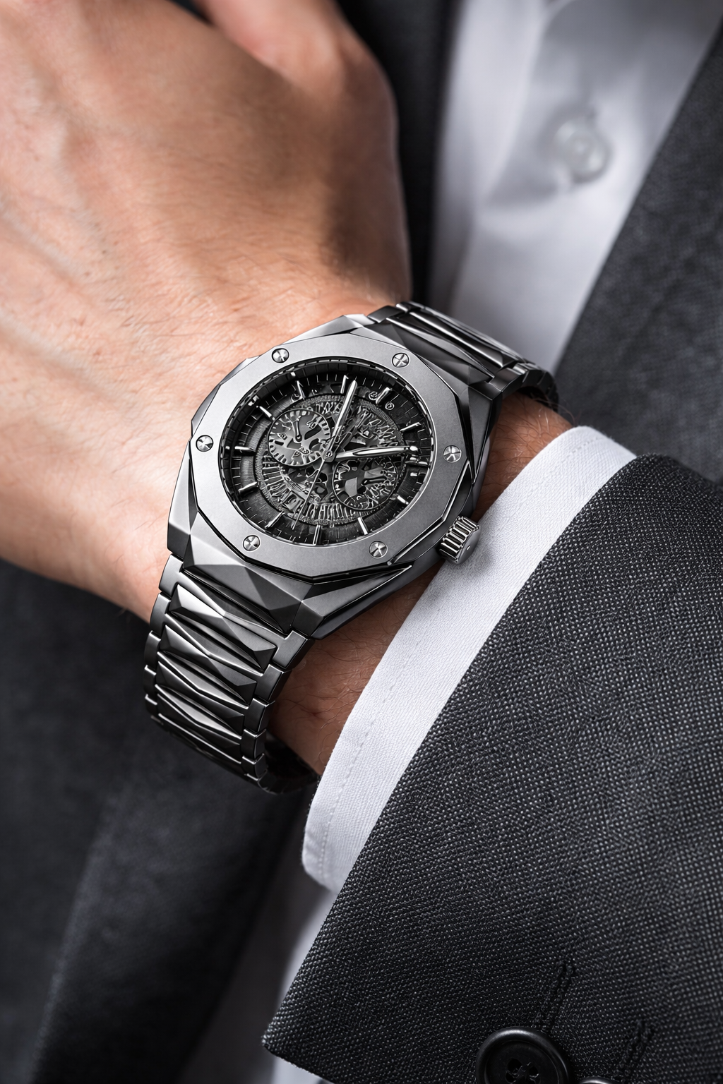 Hubolt Stainless Steel Chain Watch For Men