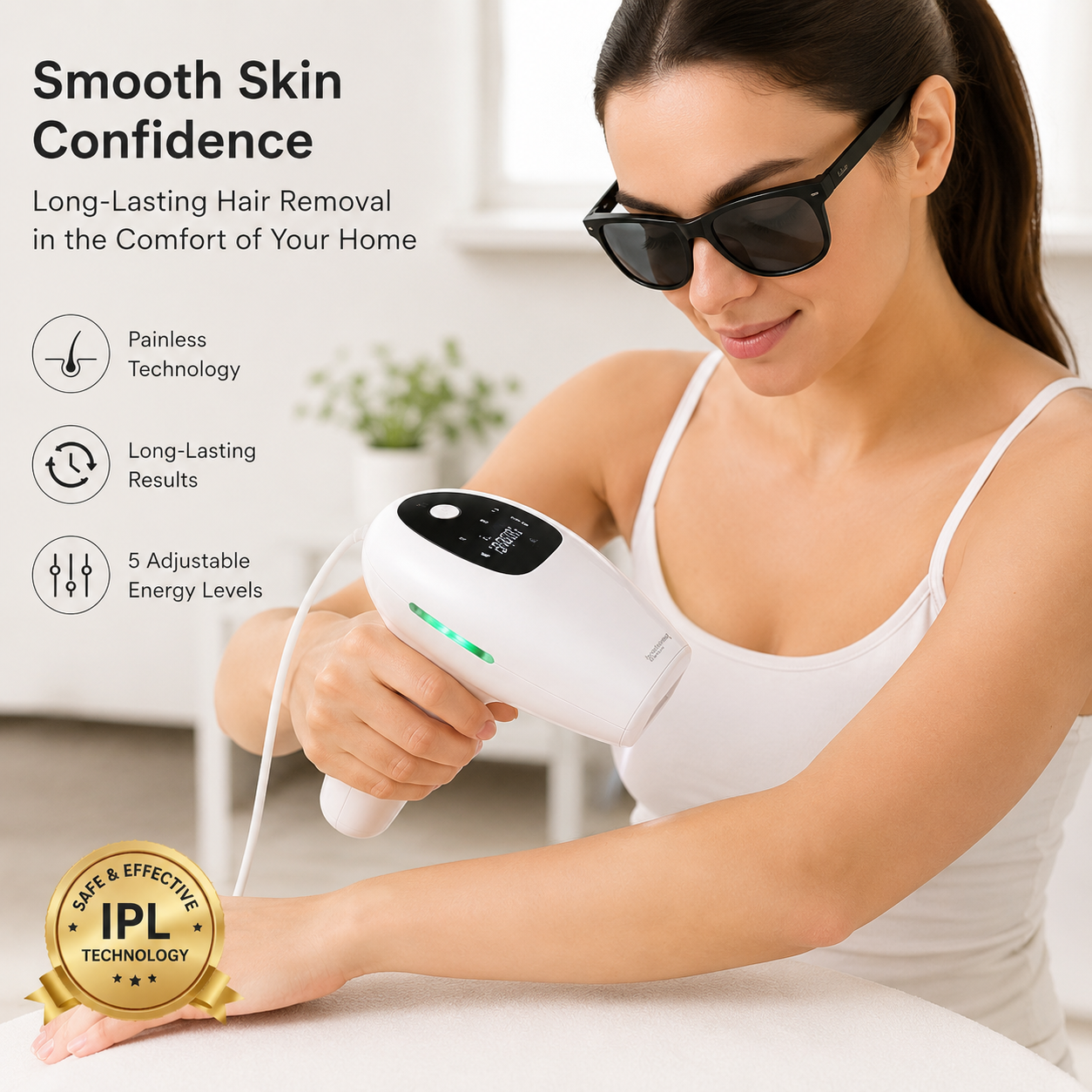 IPL Laser Painless and Permenant Hair Remover Machine