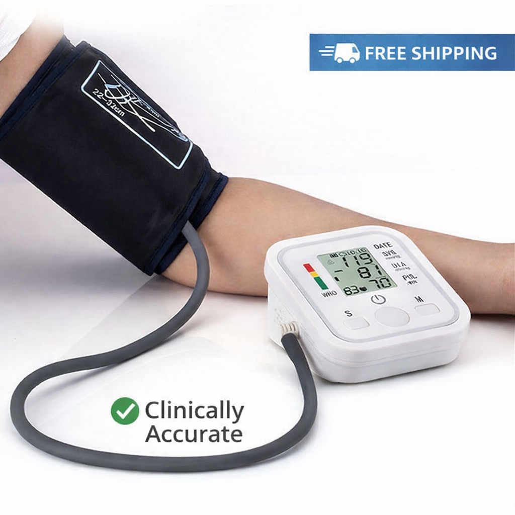 Electronic Arm Blood Pressure Monitor with Voice Broadcast
