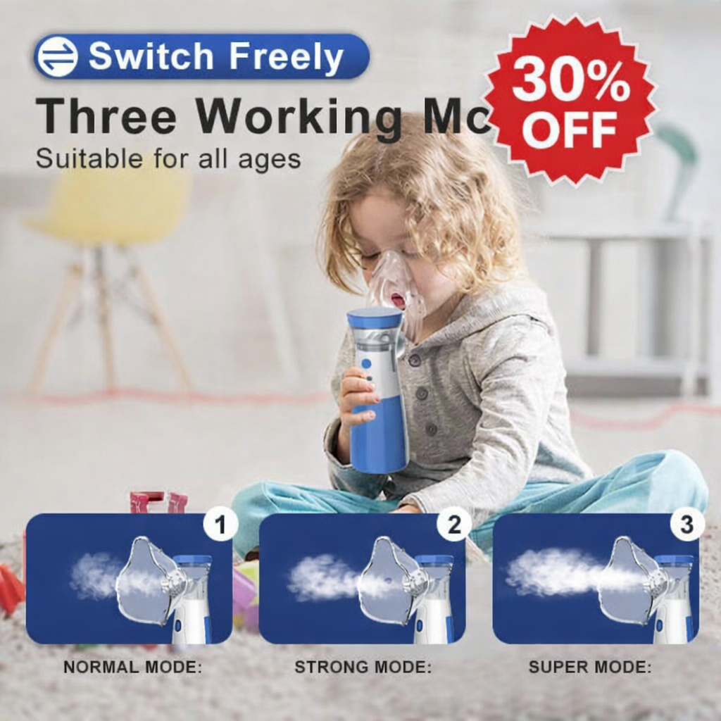 Portable Mesh Inhaler Machine for Kids & Adults