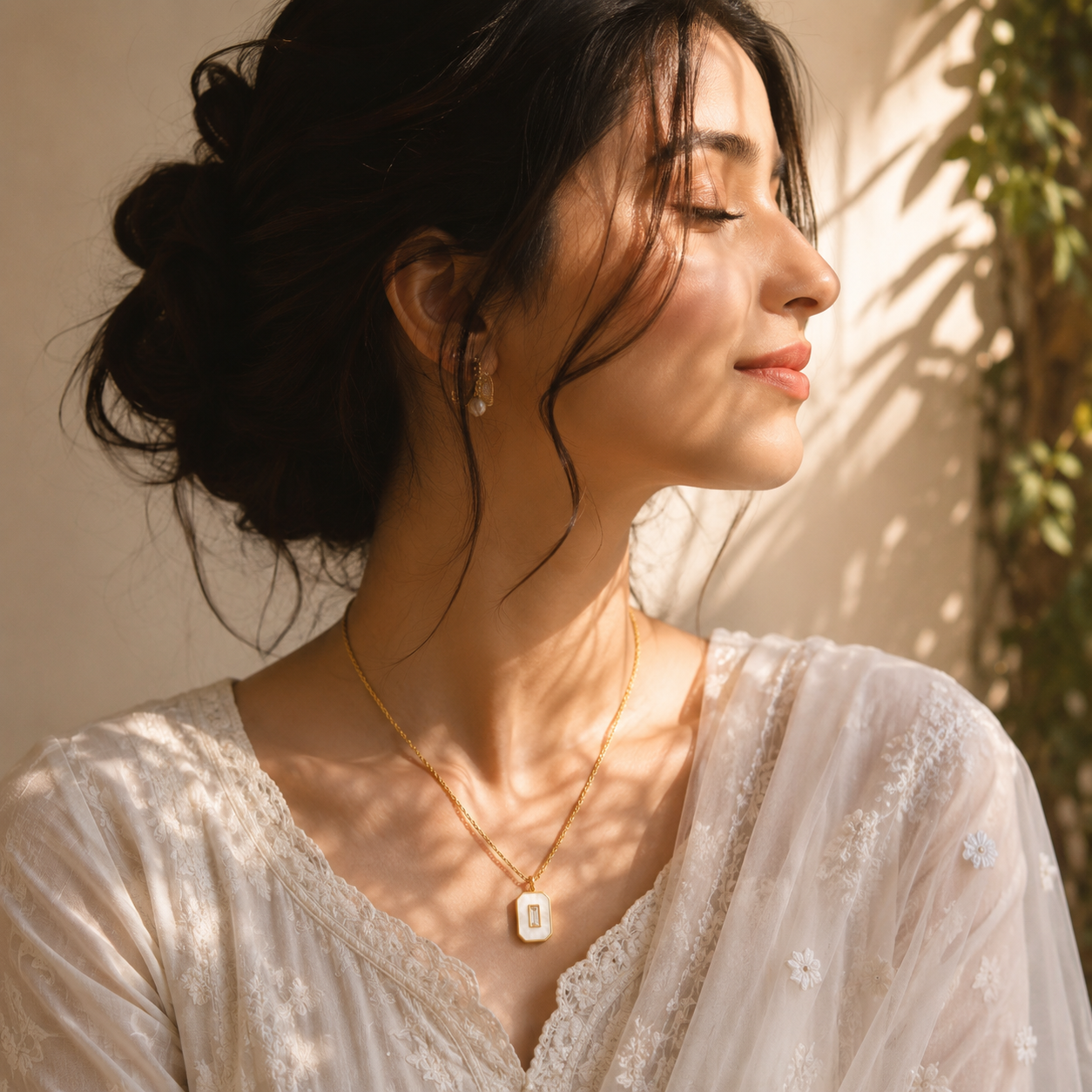 Elegant Gold plated Pendant Necklace