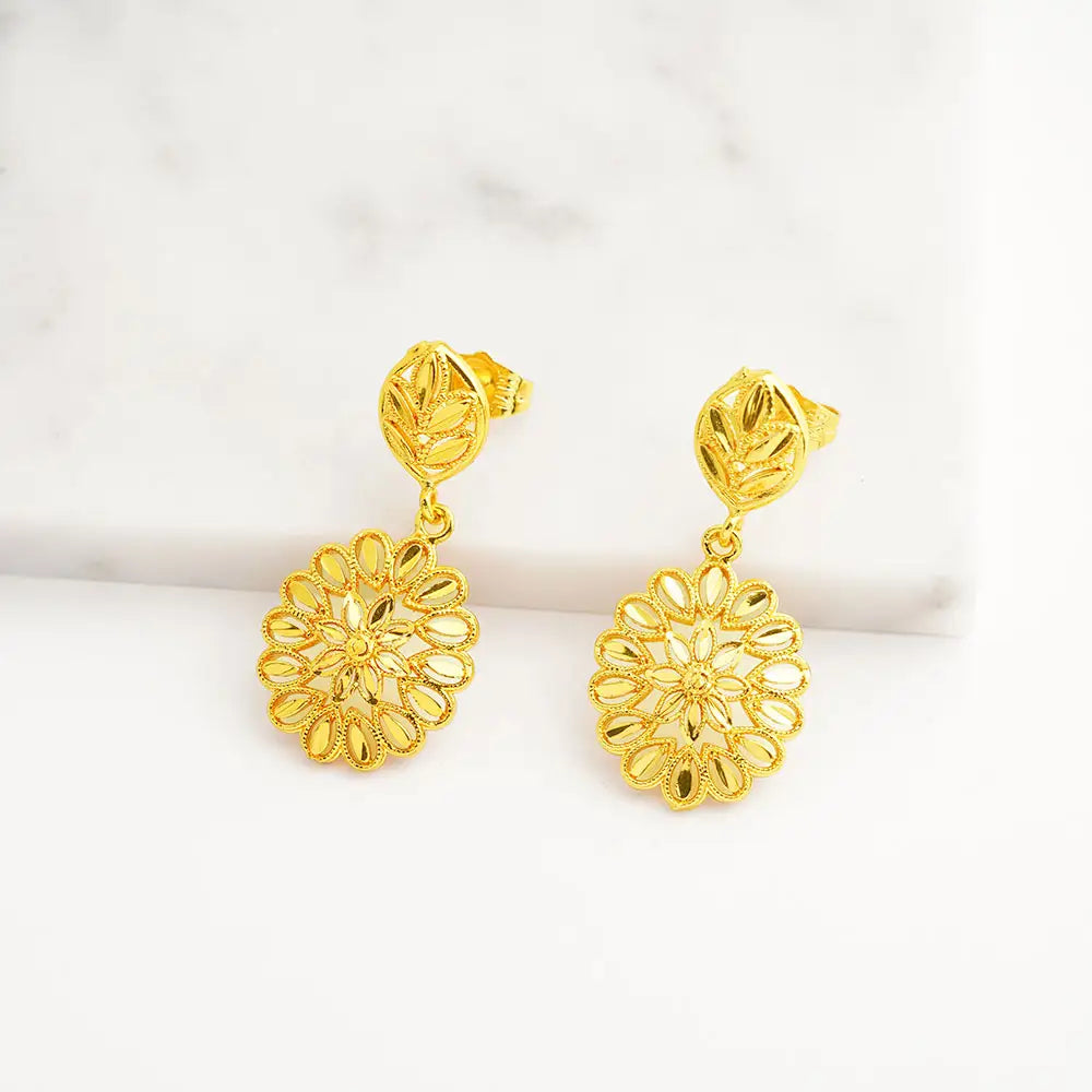 Gold Plated Necklace & Earrings Set