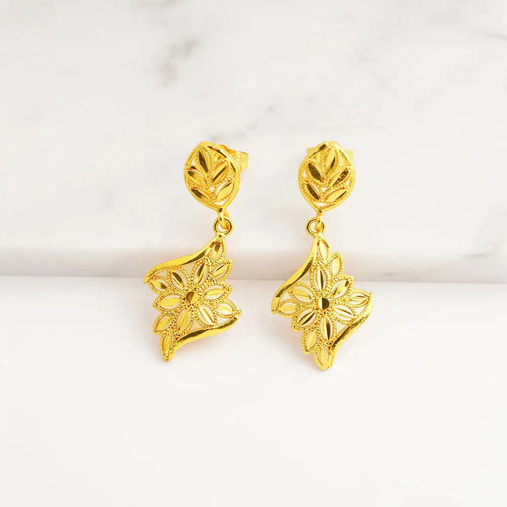Gold Plated Necklace & Earrings Set