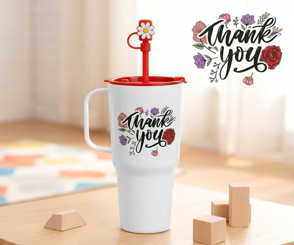 Sip & Drink Kids Tumbler with Straw & Handle