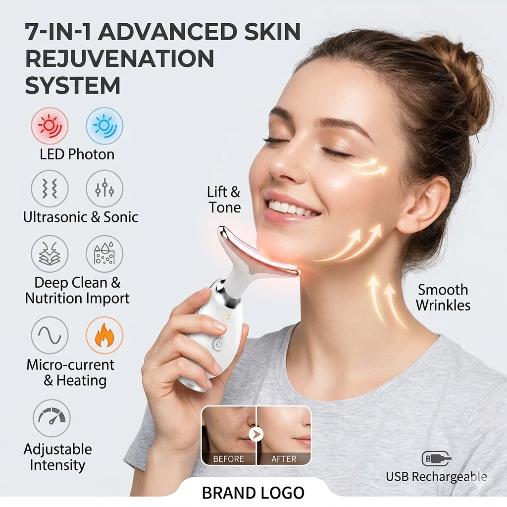 Anti Ageing 7-in-1 Face and Neck Lifting & Tightening Massager