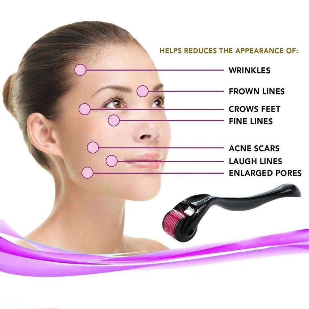 Titanium Microneedle Derma Roller for Face, Beard & Hair Growth