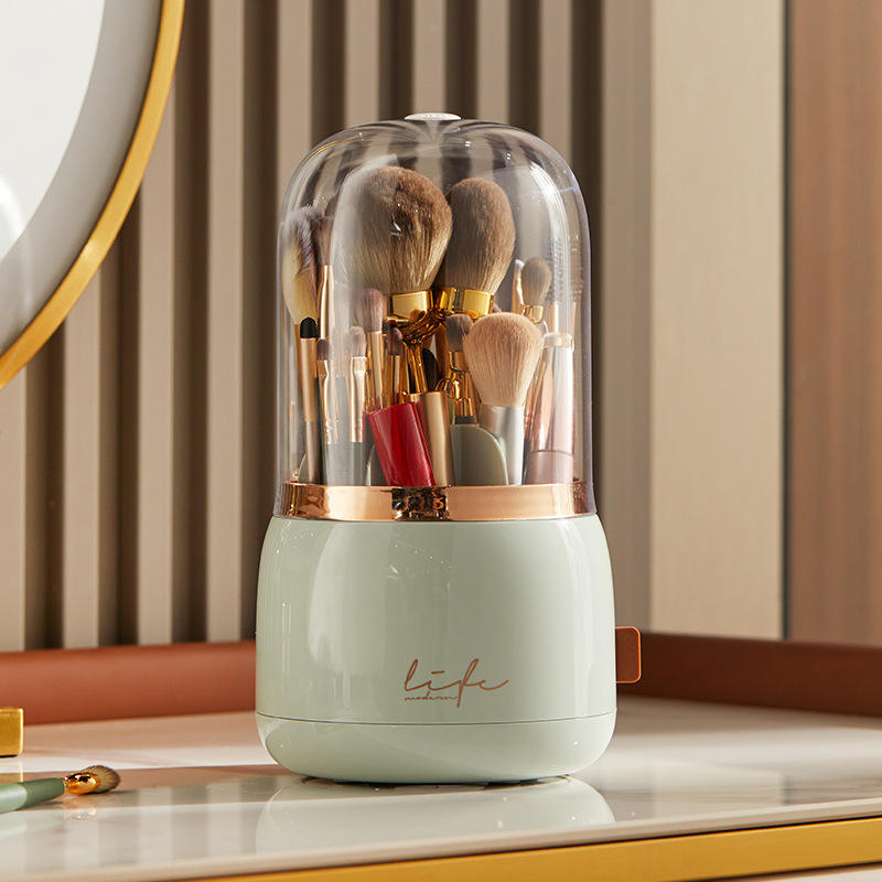 Makeup Brush Holder Organizer Cosmetic Brush Storage Case with Lid