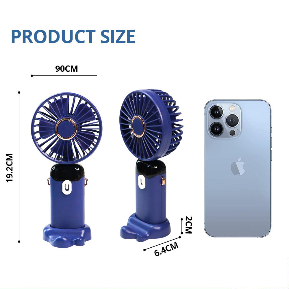 Portable Rechargeable Mini Hand Fan – USB Cooling Fan with Digital Battery Display