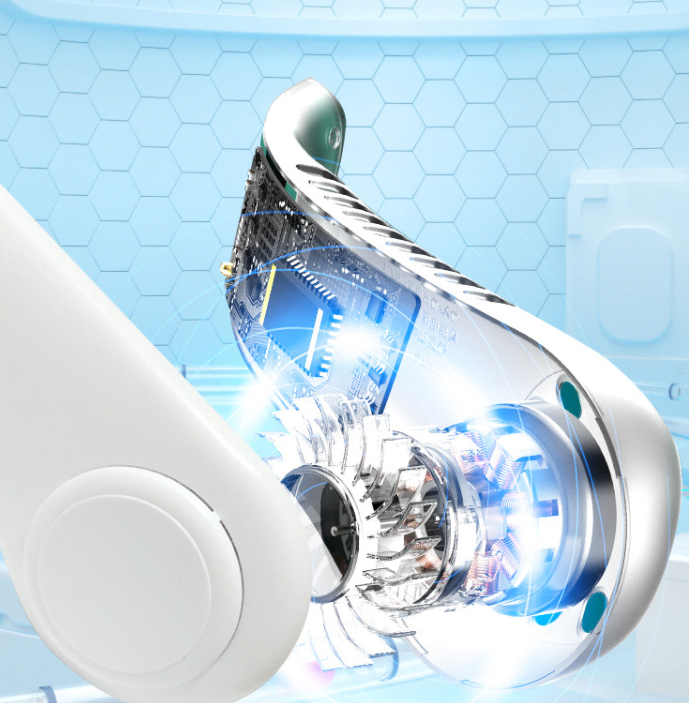 Portable Neck Fan – Hands-Free USB Rechargeable Cooling Fan