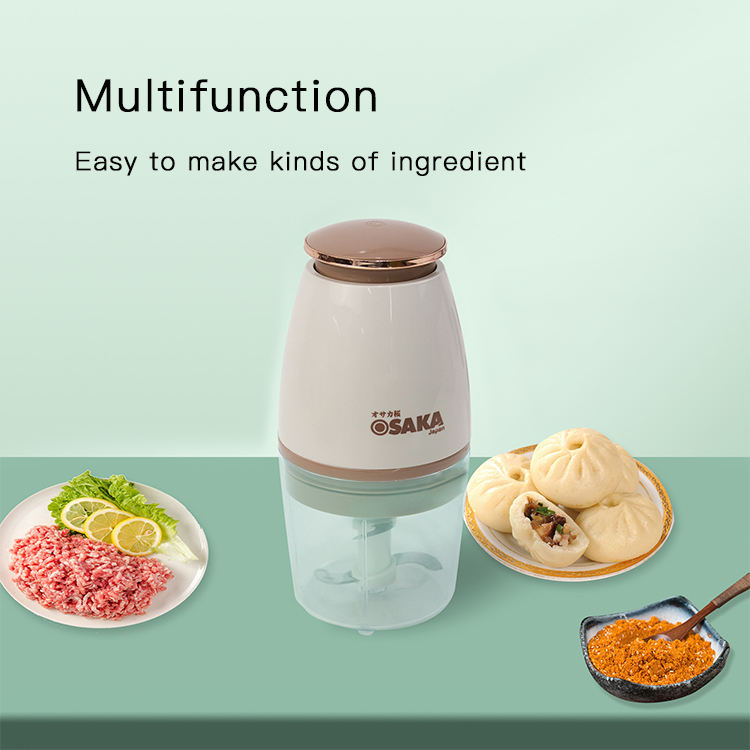 Electric Mini Food Chopper USB Rechargeable Vegetable Cutter & Garlic Mincer