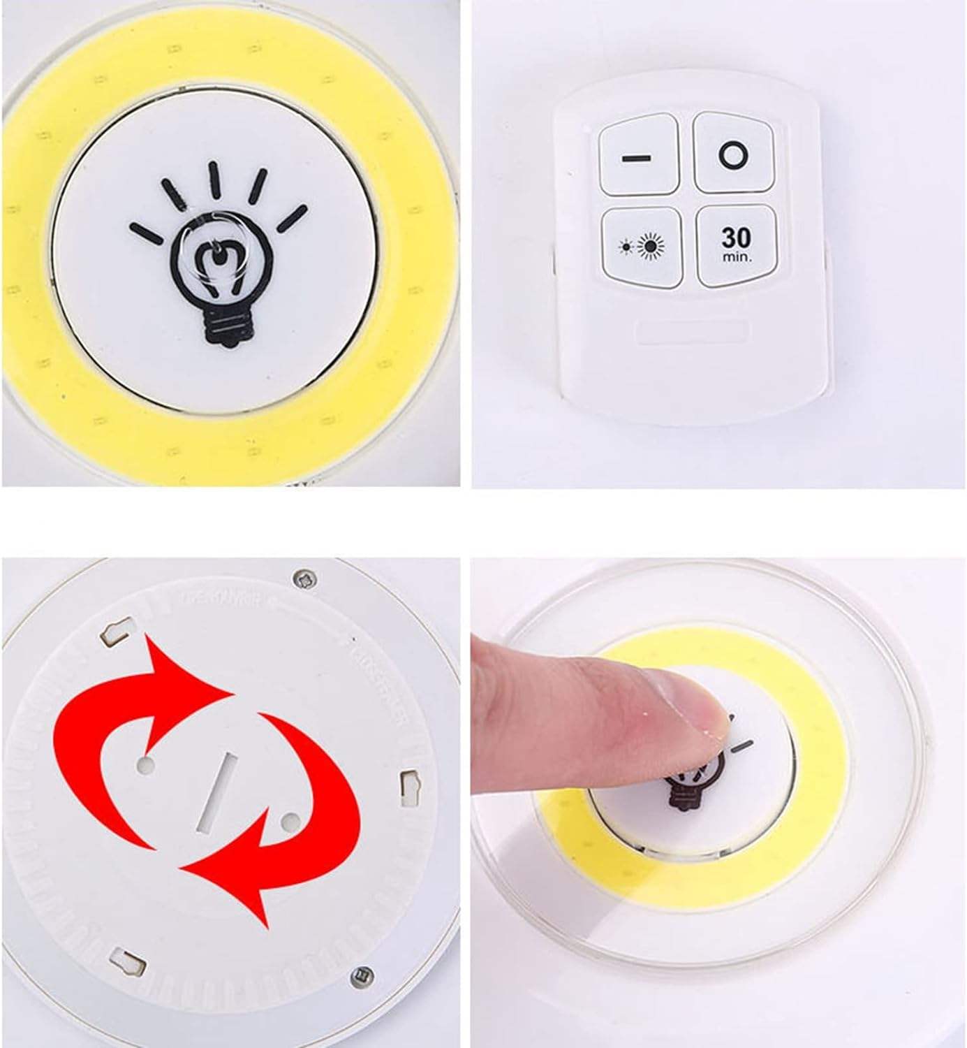3 Pec Tap LED Light With Remote Control