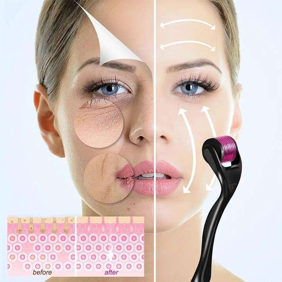 Titanium Microneedle Derma Roller for Face, Beard & Hair Growth