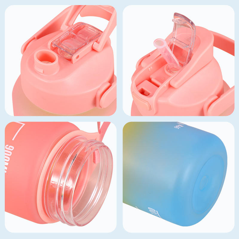 3-Pack Motivational Water Bottle Set with Time Marker