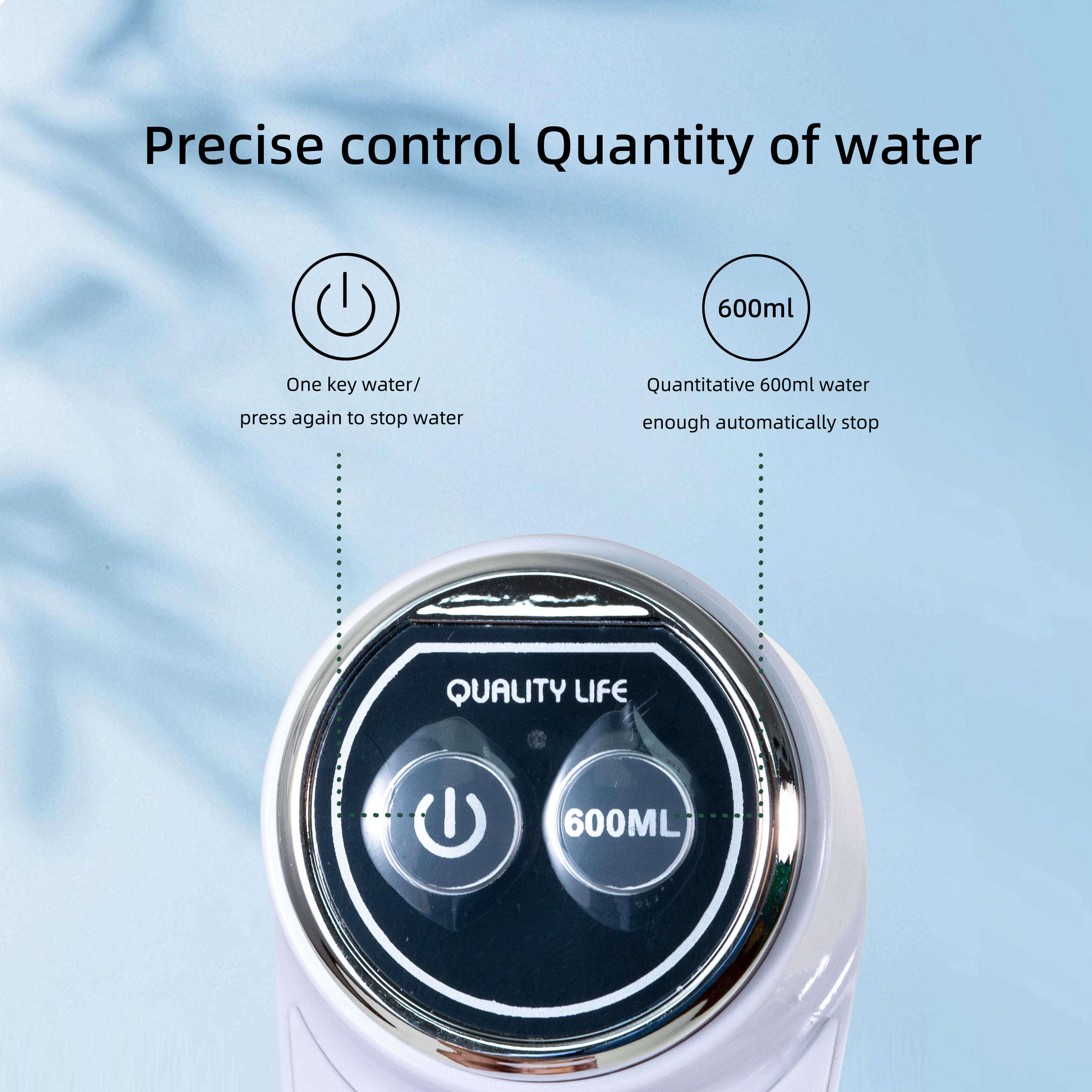 Touch Intelligent USB Rechargeable Automatic Water Dispenser