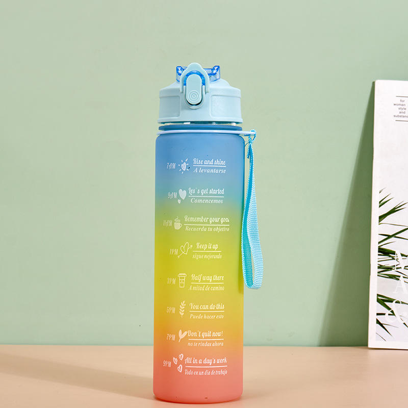3-Pack Motivational Water Bottle Set with Time Marker