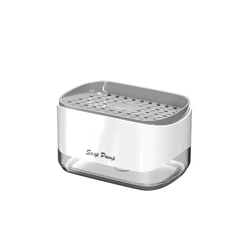 Kitchen Soap Pump Dispenser with Sponge Holder,