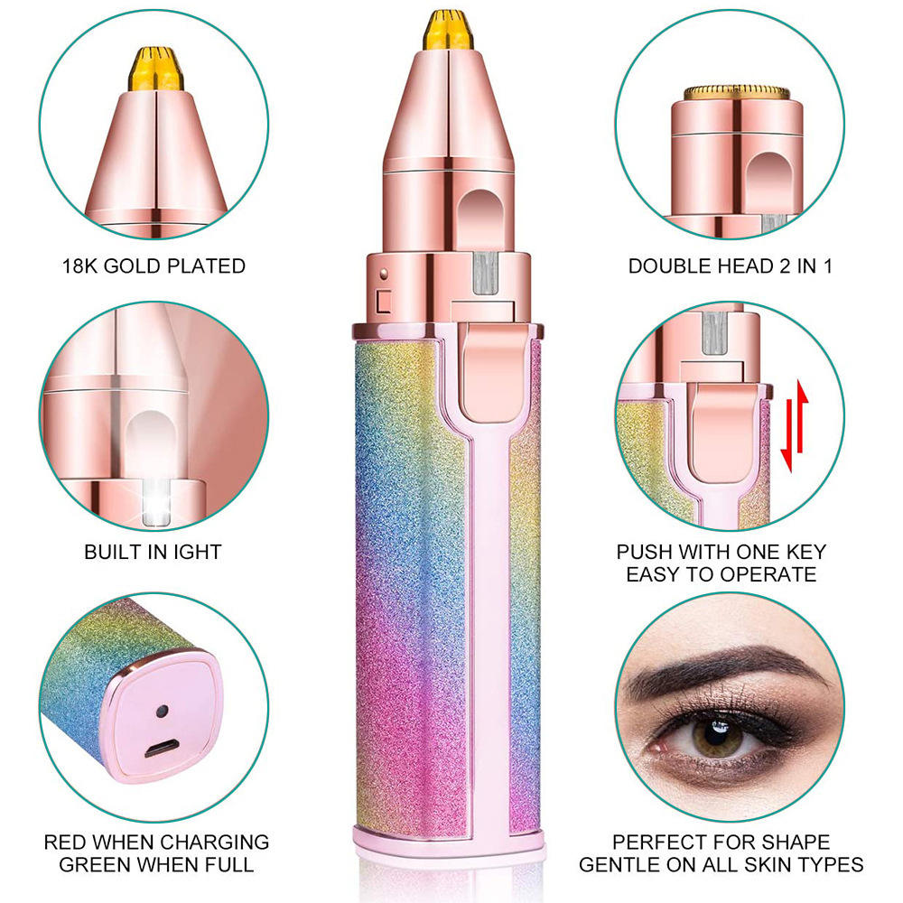2 in 1 Eyebrow & Facial Hair Remover for Women