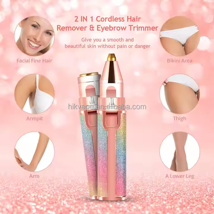 2 in 1 Eyebrow & Facial Hair Remover for Women