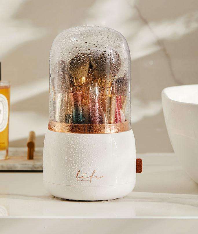 Makeup Brush Holder Organizer Cosmetic Brush Storage Case with Lid