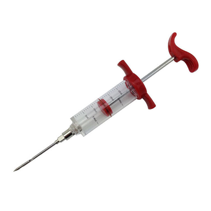 BBQ Marinade Injector Syringe Stainless Steel Meat Flavor Injector