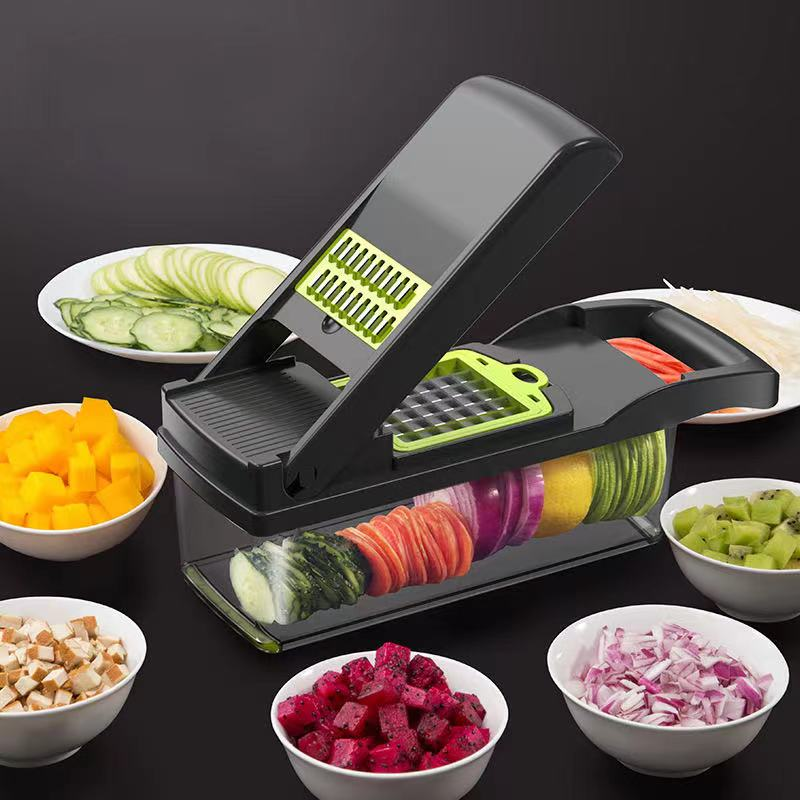 16-in-1 Multifunction Vegetable Chopper, Slicer, Dicer & Grater Set