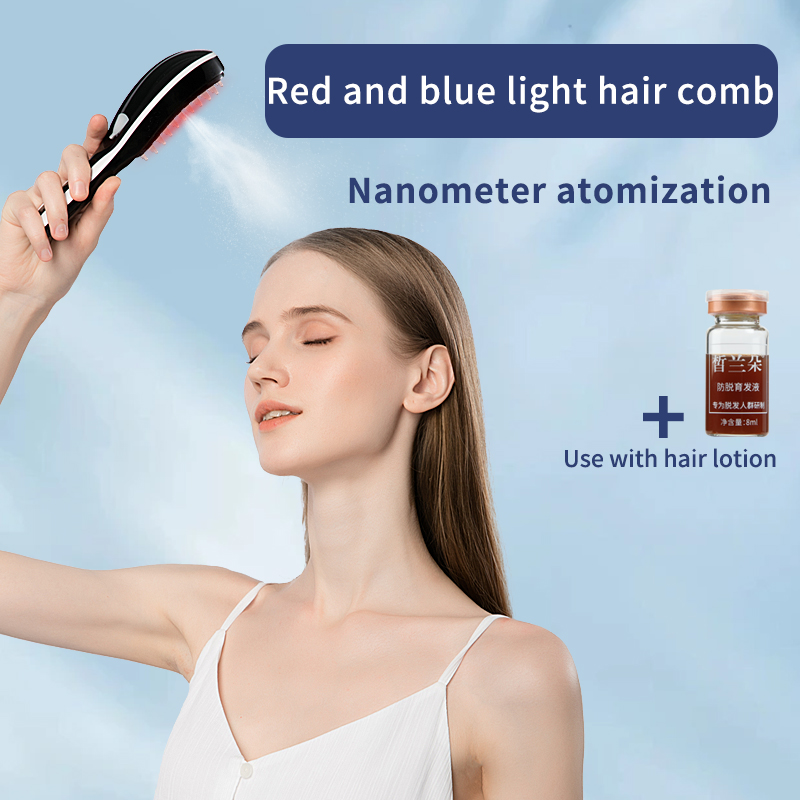 Electric Scalp Massage Comb -Hair Oil Massag Growth Brush with Spray