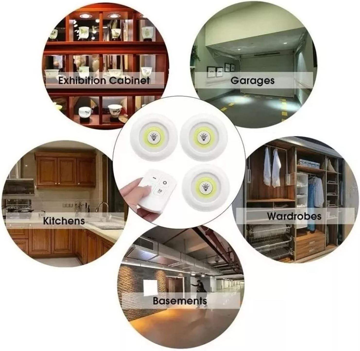 3 Pec Tap LED Light With Remote Control