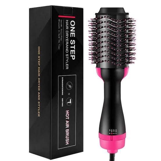 Electric Styling One-step Hair Dryer Brush With Hot air Straightener