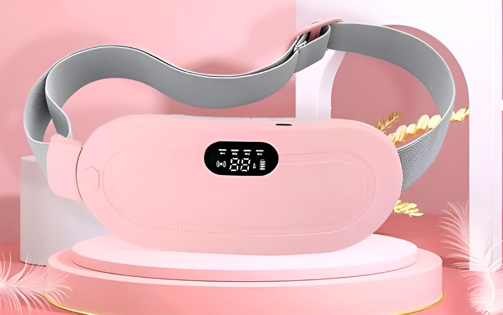 Rechargeable Heating Pad Belt for Period Pain Relief with Adjustable Temperature for Women