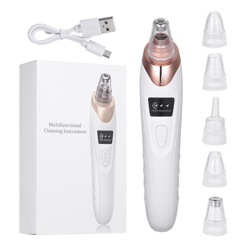 5-in-1 Rechargeable Blackhead Remover for Facial Pore Cleaner
