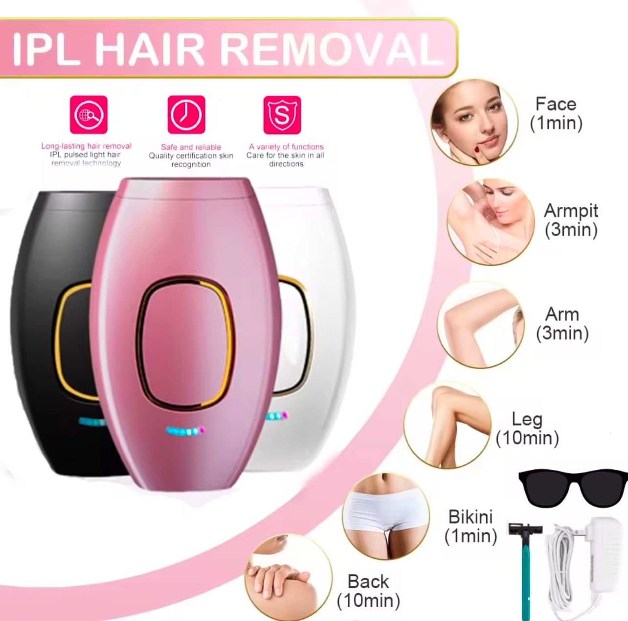 IPL Facial & Body Hair Remover Laser Machine