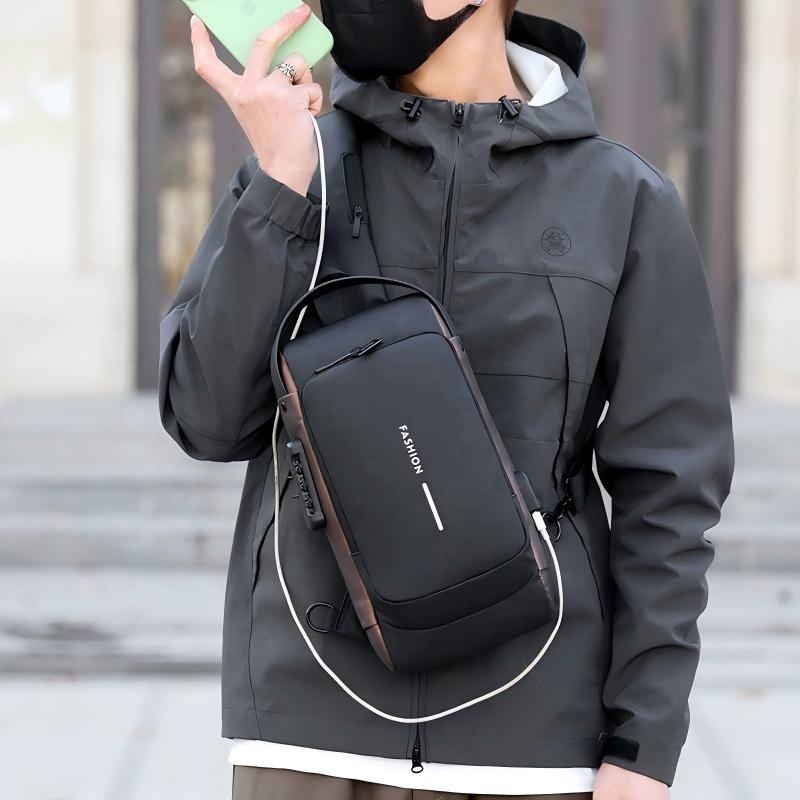 Cross Body Travelling Bag with USB Charging Port