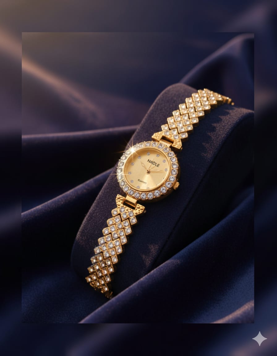Luxury Diamond Stainless Steel Wrist Watch for womens