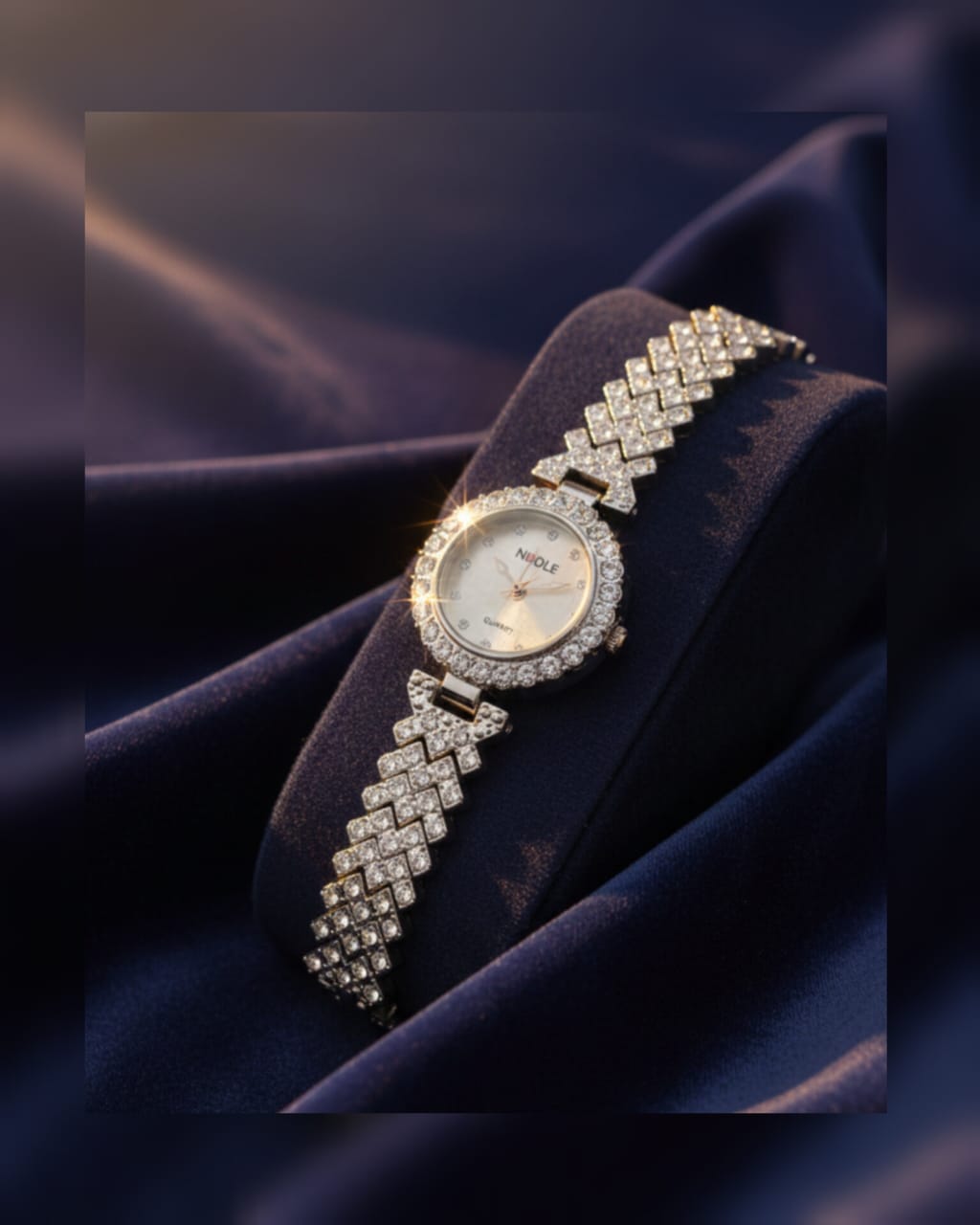 Luxury Diamond Stainless Steel Wrist Watch for womens