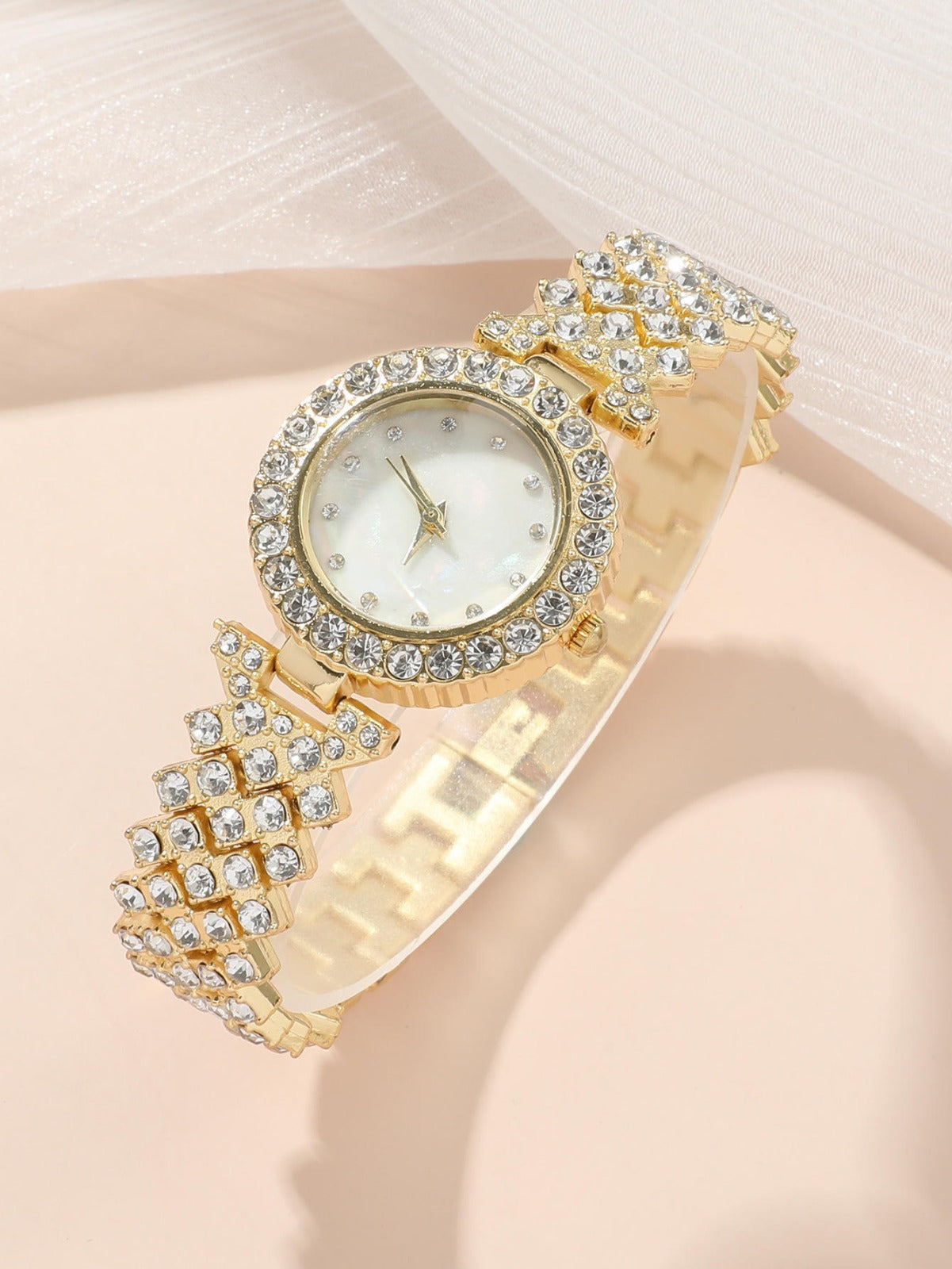 Luxury Diamond Stainless Steel Wrist Watch for womens