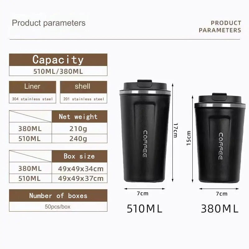Stainless Insulated Vacuum Flask Coffee Cup 500 ml
