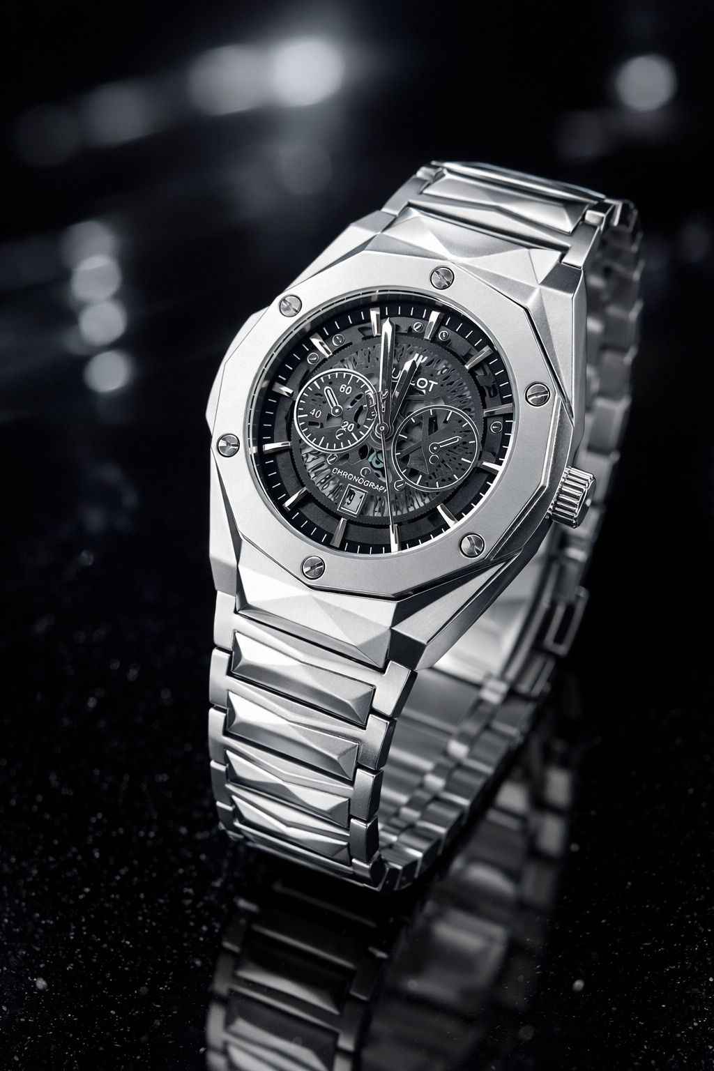 Hubolt Stainless Steel Chain Watch For Men