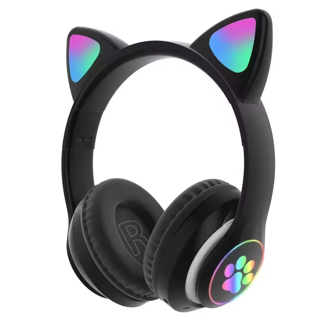 Cat Ear Bluetooth LED Light Wireless Headphones
