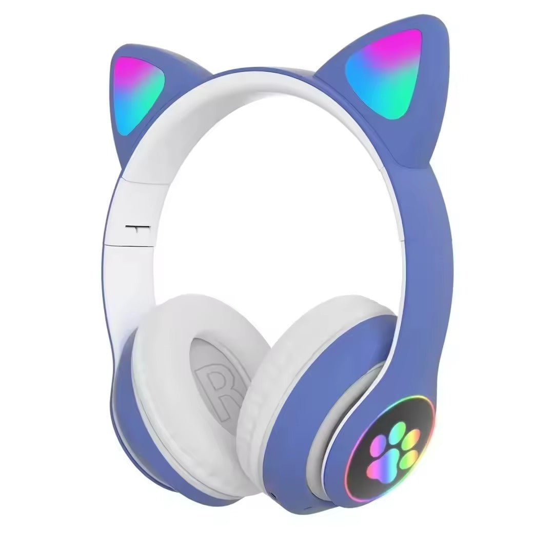 Cat Ear Bluetooth LED Light Wireless Headphones