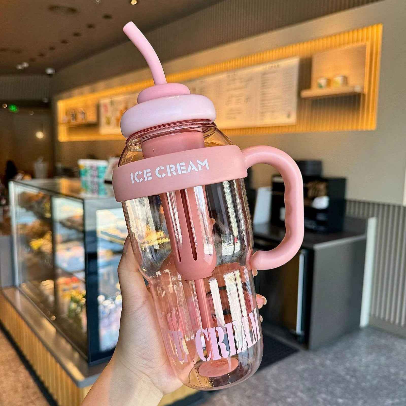 1300 ml Ice Cream Cup Tumbler With Straw