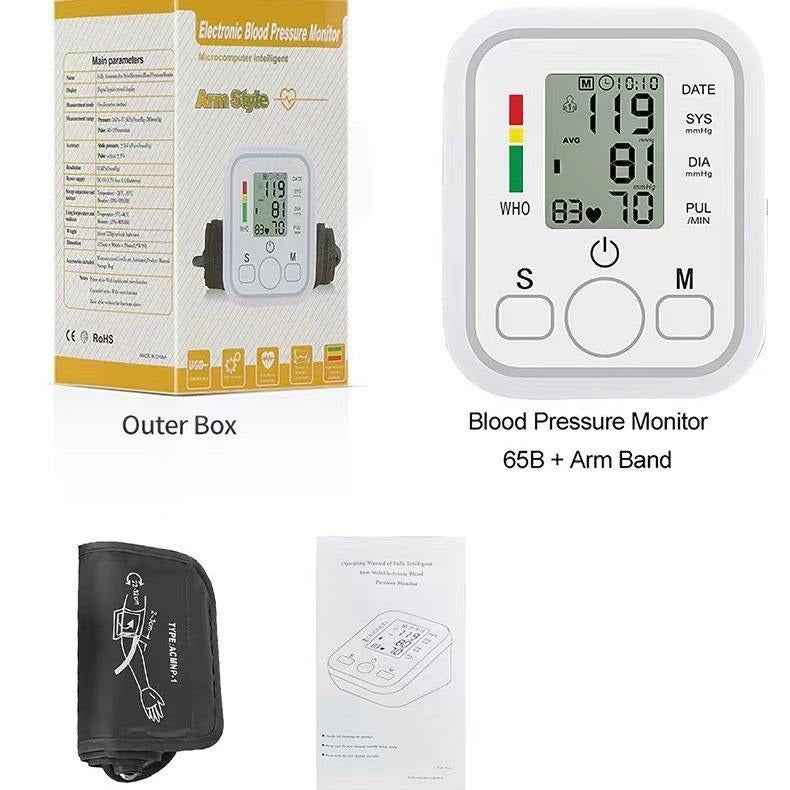Electronic Arm Blood Pressure Monitor with Voice Broadcast