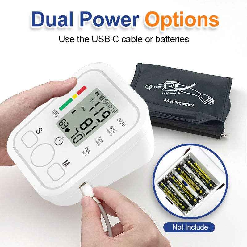 Electronic Arm Blood Pressure Monitor with Voice Broadcast