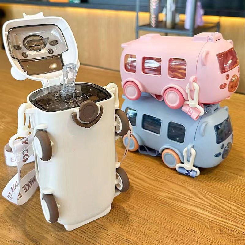 Cute Bus Shape Water Bottle 400ml for Kids