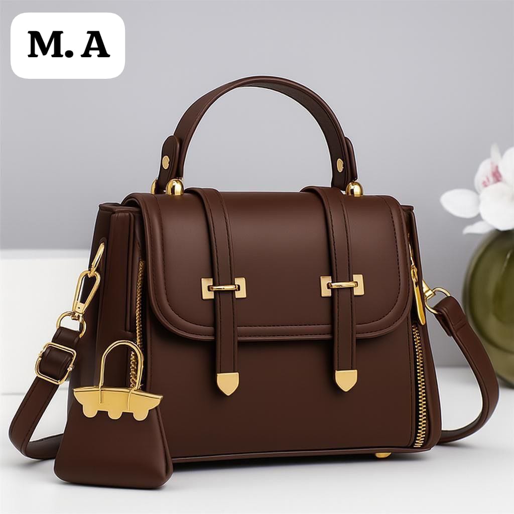 Vegan Leather Top-Handle Satchel Hand bag