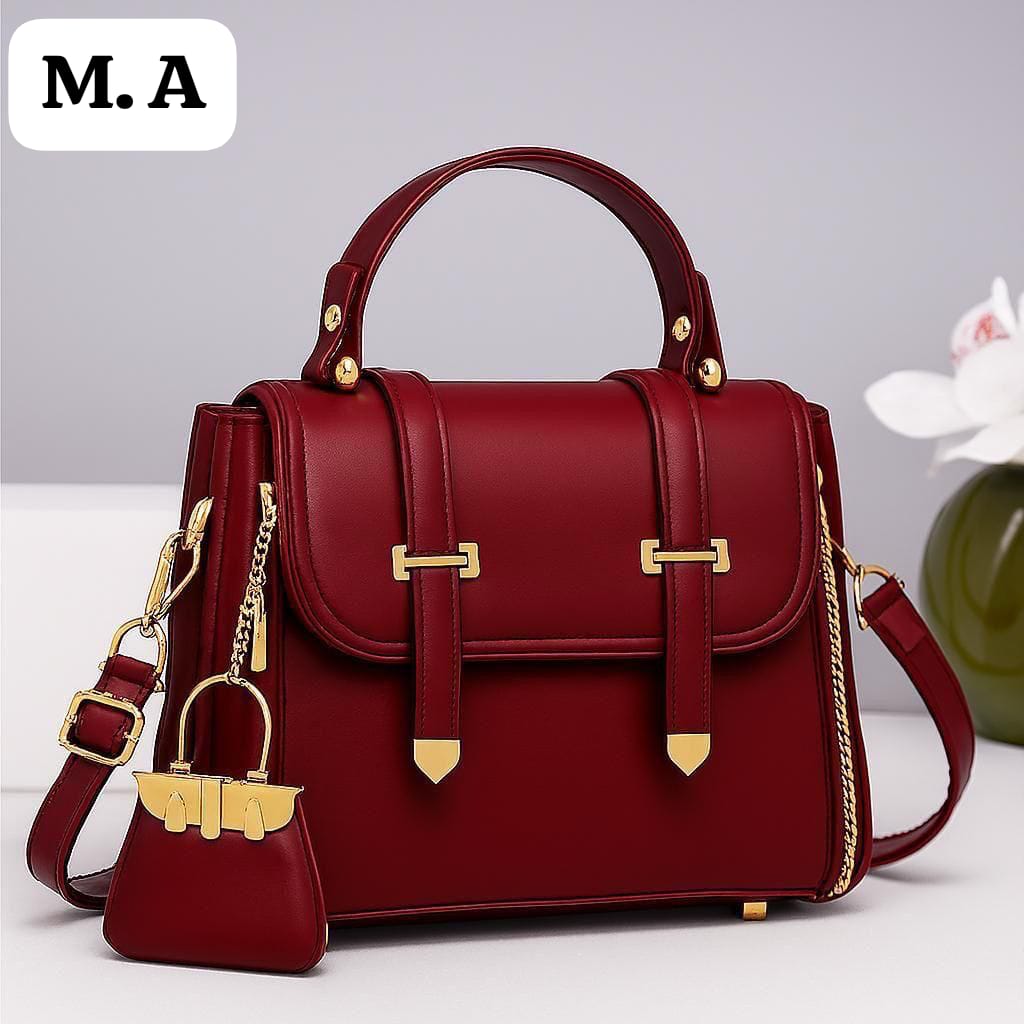 Vegan Leather Top-Handle Satchel Hand bag