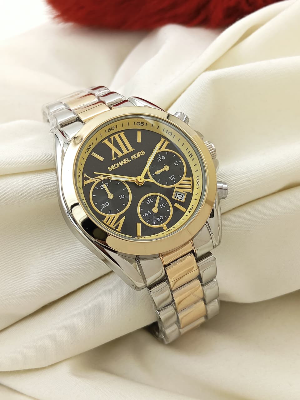 Michael Kors Style Two-Tone Gold & Silver Chronograph Watch