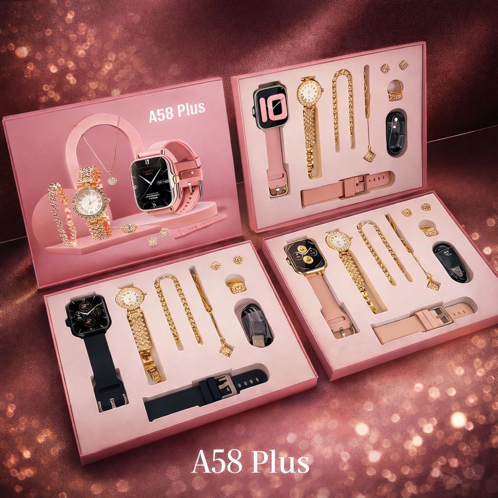 A58 Plus Smart Watch Gift Set for Women