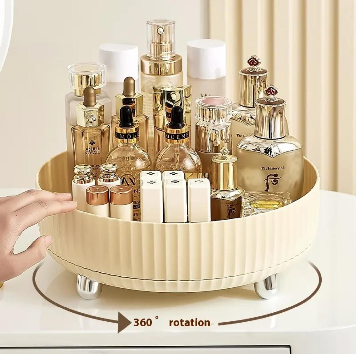360° Rotating Makeup Organizer