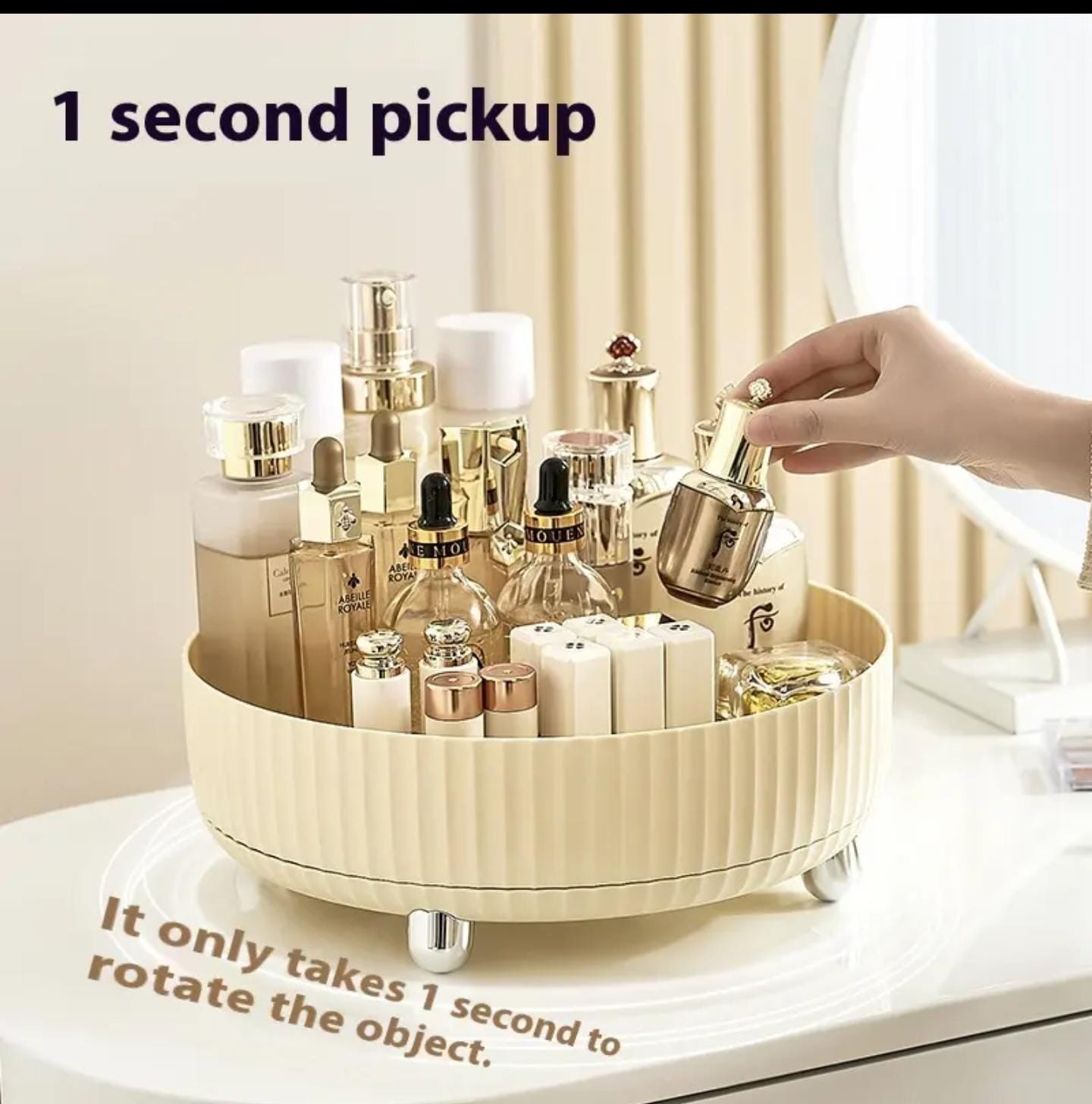 360° Rotating Makeup Organizer